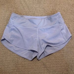 Purple Lululemon speed up shorts